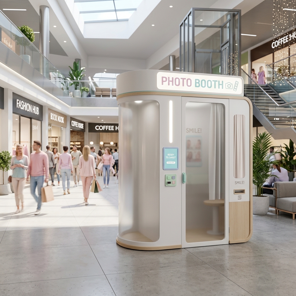 PICABOT powering a Closed Photobooth Kiosk inside a shopping mall